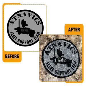 Custom patch embroidery digitizing example
